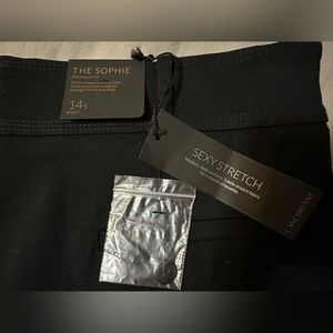 NWT Lane Bryant - The Sophie straight fit black dress pants. Size 14 Short.